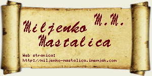 Miljenko Mastalica vizit kartica
